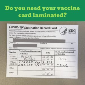 photo of vaccine card